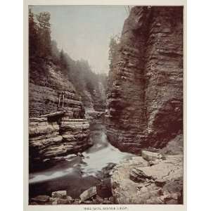  1893 Print Hell Gate Ausable River Chasm Keeseville NY 