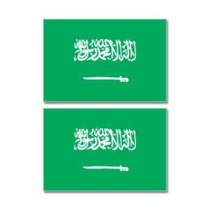  Saudi Arabia Country Flag   Sheet of 2   Window Bumper 