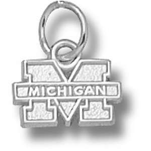  University of Michigan M Michigan 1/4 Pendant (Silver 