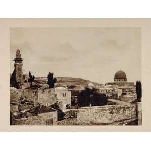  1926 Panorama View Temple Mount Jerusalem Architecture 