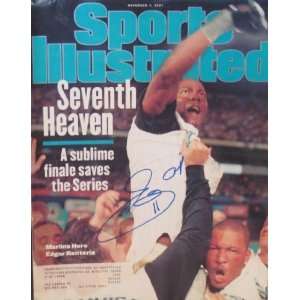  Edgar Renteria Autographed Sports Illustrated Magazine 