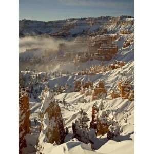  View From Sunrise Point With Snow, Bryce Canyon National Park, Utah 