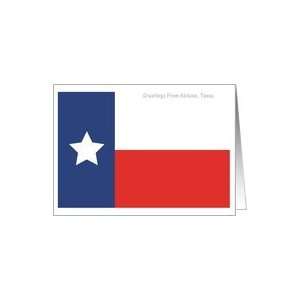  Texas   City of Abilene   Flag   Souvenir Card Card 