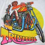 ULTRA RARE 1972 vintage TRIUMPH MOTOR CYCLE T SHIRT biker medium 70s 