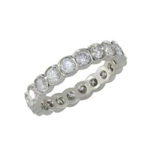  Envie   size 12.75 14K White Gold Diamond Eternity Ring 