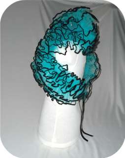   Frou Tulle Wrap Shrug Turquoise Aqua Blk osfa picture by fancydressbox