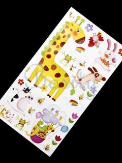 Giraffe Animal Wall Stickers Kids Toddle Children Room Nursery Wall 