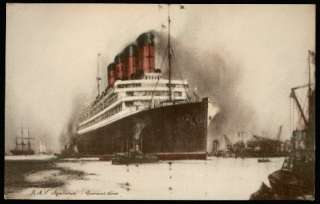 Postcard Ship RMS Aquitania Cunard Line  