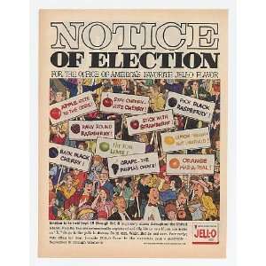  1960 Jello National Jell O Election Notice Print Ad (14337 