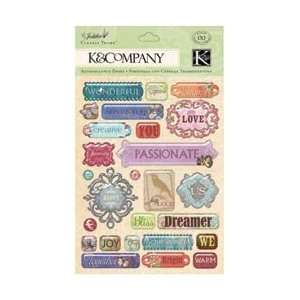  K&Company Jubilee Clearly Yours Stickers Words; 3 Items 