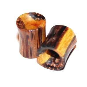  Smooth Three Wood Tunnel Plugs 0g 