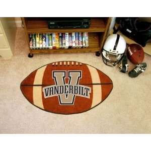  Vanderbilt Commodores Football Shaped Area Rug Welcome 