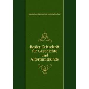  Basler Zeitschrift fÃ¼r Geschichte und Altertumskunde 