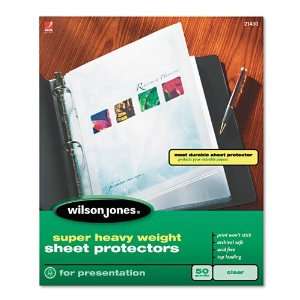  Wilson Jones  Super Heavy Weight Sheet Protector, Clear 