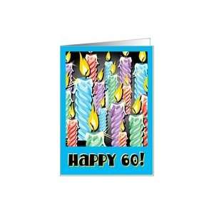  Sparkly candles  60th Birthday Card Toys & Games