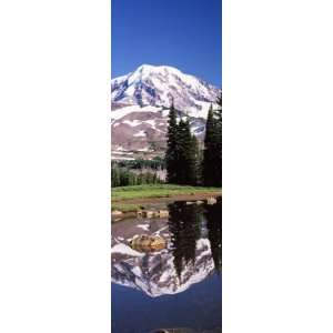  Reflection of a Mountain in a Lake, Mt Rainier, Pierce County 