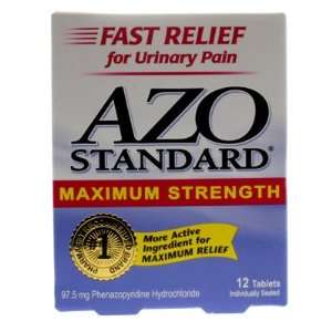     AZO Standard For Urinary Pain Relief Maximum Strength 12 Tablets