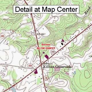  USGS Topographic Quadrangle Map   Denver, North Carolina 