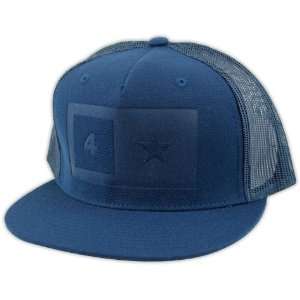    Fourstar Embossed Foam Snapback Hat Navy (Blue)