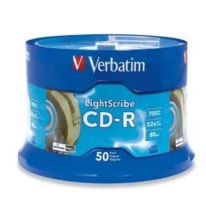    New   Verbatim LightScribe 52x CD R Media   N53624 Electronics
