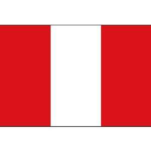  Peru 3 x 5 Nylon Flag   No Seal Patio, Lawn & Garden
