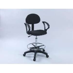  Comfortable Drafting Chair with Armrests and Foot Ring 