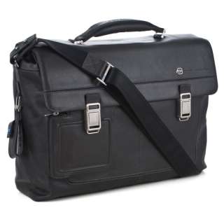 PIQUADRO VIBE Briefcase PC Bag Leather Black CA1044VI/N New ITALIAN 