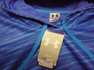 NWT Under Armour womans COLD GEAR LOOSE Blue pull over hoodie 