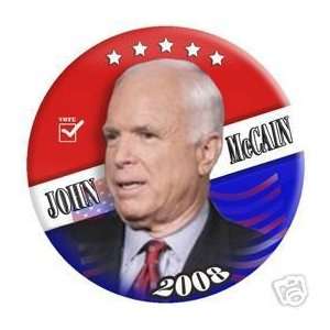  2 1/4 Pin Back Button McCAIN FOR PRESIDENT 2008 NEW 