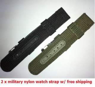 INFANTRY New Military Army Fashion Wrist Watch Black&Green Nylon Strap 