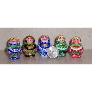 Mini 5 Russian Nesting dolls (5 pc / 4 cm; baby doll   5 mm) * mn 5.5