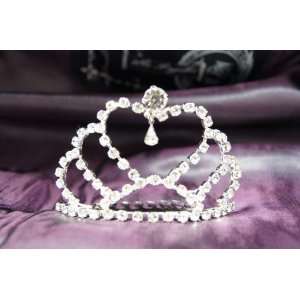  Beautiful Bridal Wedding Tiara Crown with Crystal Heart 