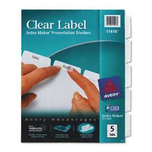  Avery Products   Avery   Index Maker Clear Label Punched 