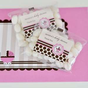  Personalized Jelly Bean Packs   Pink Baby 24 Set Health 