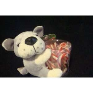  Sweet Time Gray Puppy and Candy Canes Stocking Stuffer 