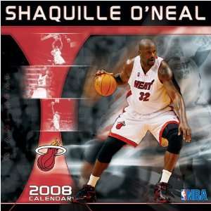  SHAQUILLE ONEAL Miami Heat 2008 NBA Monthly 12 X 12 