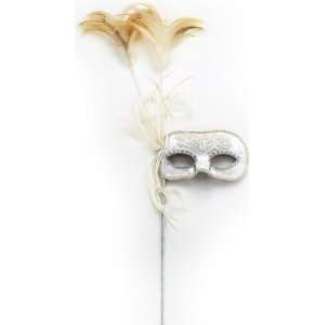  Lets Party By Peter Alan Inc White Velvet Mask with Pearl 