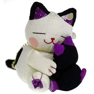  Cat & Kitten Beanbag Doll   Purple 
