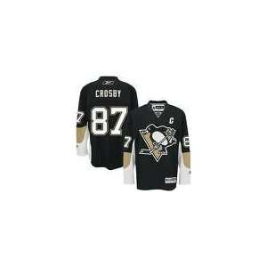 Sidney Crosby Replica Black Home Jersey Adult 50 LARGE