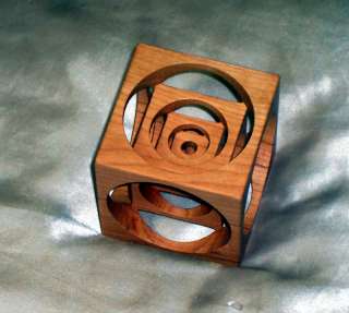 Turners Cube 3 Made of Wild Cherry Wood w/Tung Oil Coating 2.92x 2 