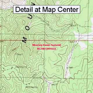  USGS Topographic Quadrangle Map   Mooney Basin Summit 