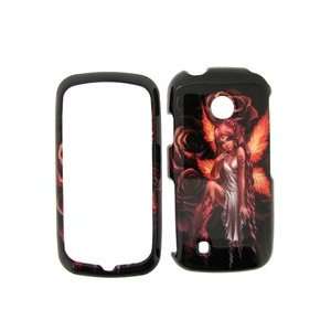  LG Cosmos Touch Black with Red Rose Flower Flame Fire Fairy Design 