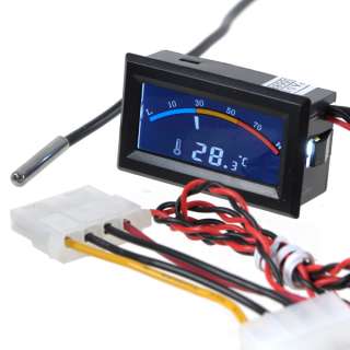 5V Digital Thermometer Temperature Meter Gauge Dual LCD  