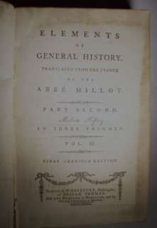 RARE 1789 Isaiah Thomas 5 v History Millot 1st American  