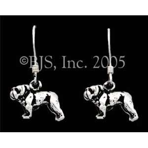  Bull Dog Earrings   Sterling Silver Animal Jewelry 