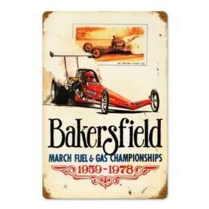  Bakersfield 1959 To1978 Drag Race Vintage Metal Sign