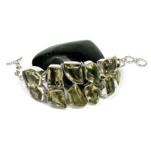    925 Silver Lemon Quartz Multi Stone Faceted Bracelet Jewelry