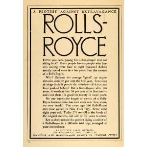 1925 Vintage Ad Rolls Royce Automobile English Car Auto   Original 