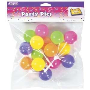  Neon Balloon Clusters   Cake Decorations