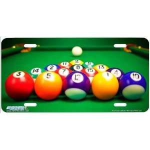 462 Pool Table and Balls Pool License Plates Car Auto Novelty Front 